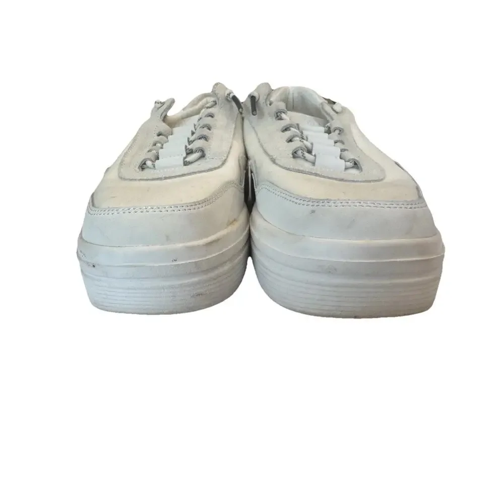 Hey Dude Womens Hudson Lift Platform Sneakers White Casual Shoes size 8